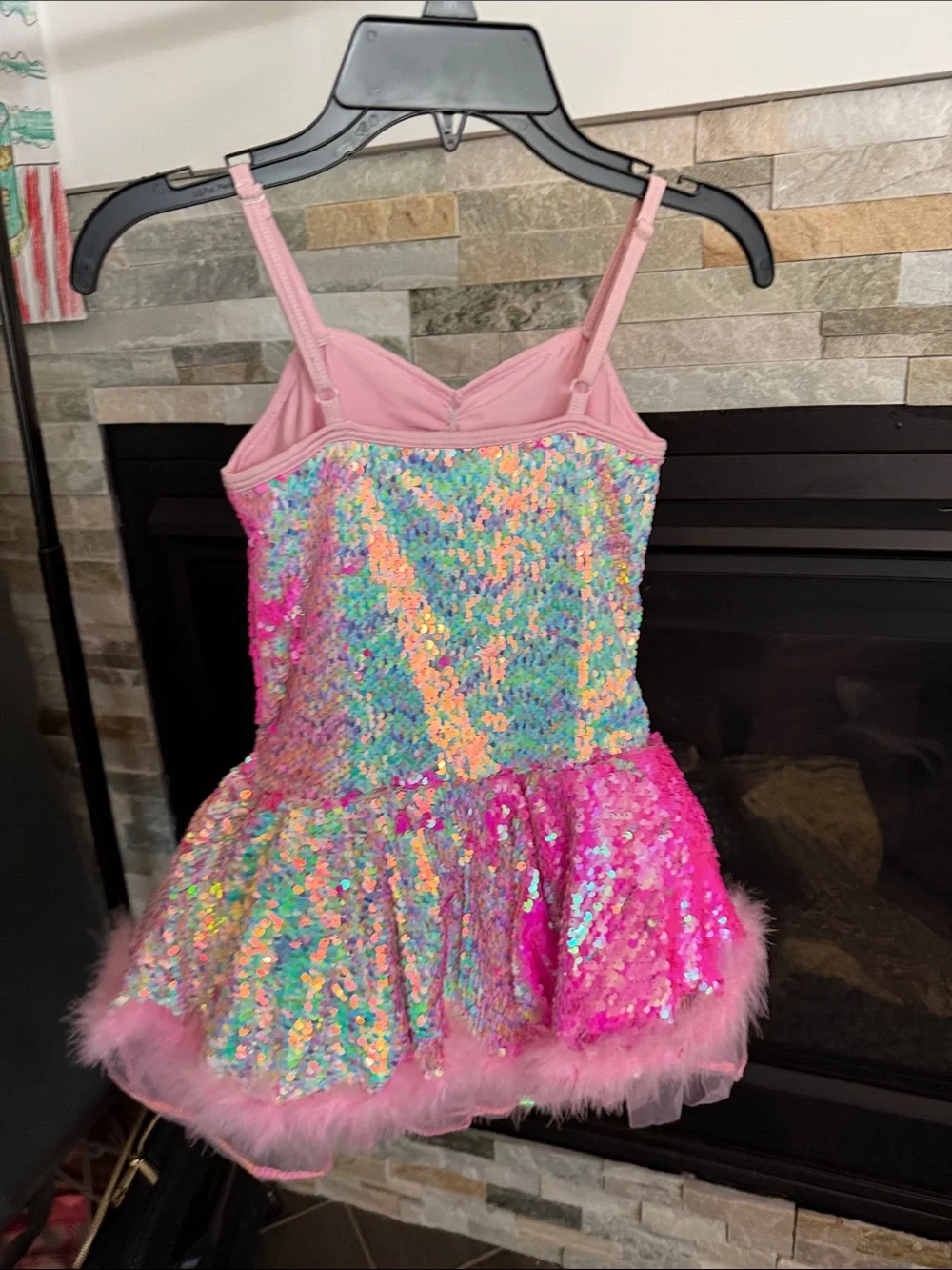 A Wish Come True Candy Pink Flip Sequin Dance Costume 25097Y Pink